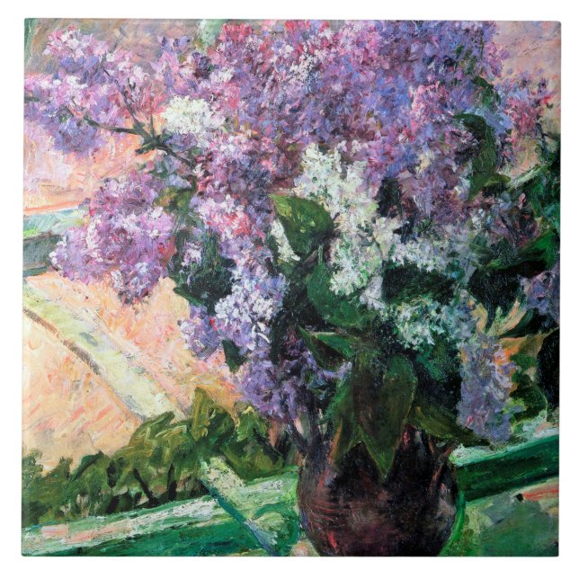 Carreau Lilacs dans une fenêtre, Mary Cassatt (Devant)
