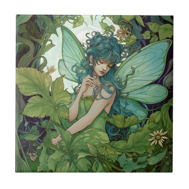 Carreau L'Imaginaire Fairy Green Woodland (Devant)