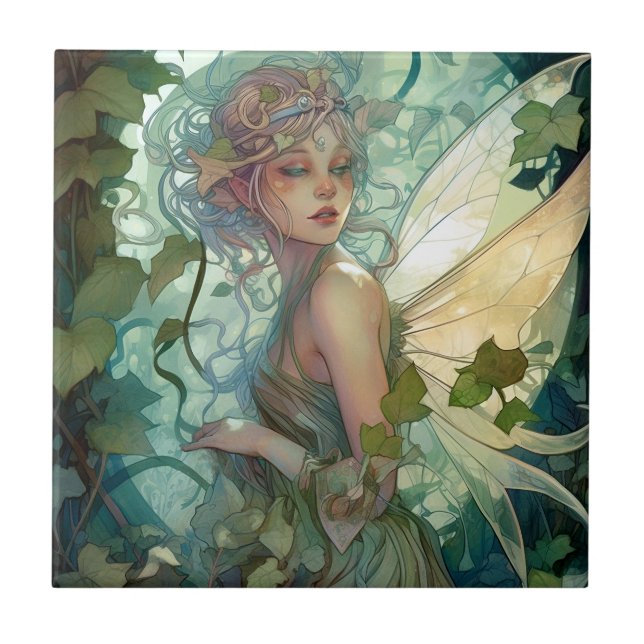 Carreau L'Imaginaire Fairy Green Woodland (Devant)