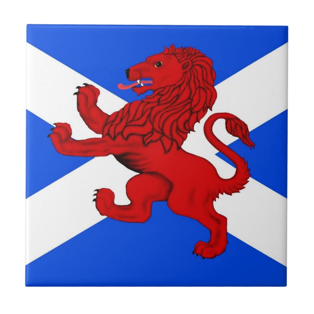 Carreau Lion effréné/drapeau de l'Ecosse (Devant)