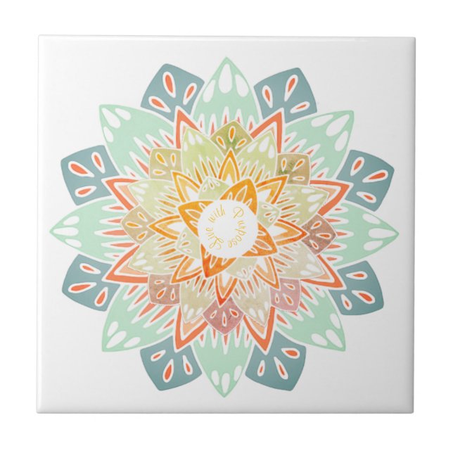 Carreau Live with Purpose Mandala (Devant)