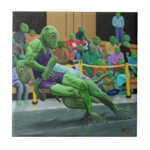 Carreau Lizard Warrior Lutte Imaginaire Art Carrelage en c