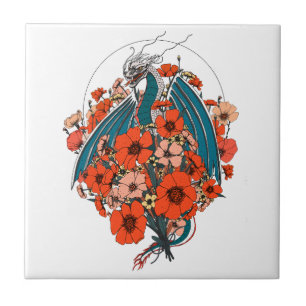 Carreau Logo Dragon Asiatique