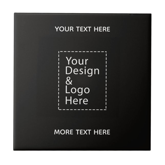 Carreau Logo et conception de texte simples Marque commerc (Devant)