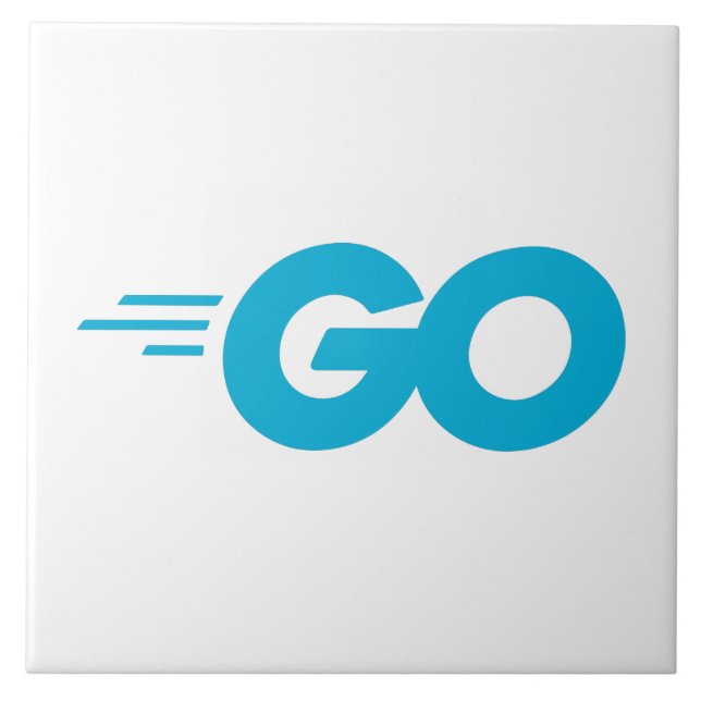 Carreau Logo Golang (Go Programming Language) (Devant)