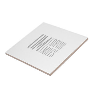 Carreau Logo Stylish Minimal & Modern Grey Initiales & Nom