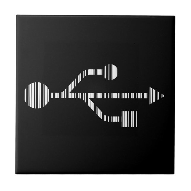 Carreau LOGO USB CODE BARRE Conception de modèle de code-b (Devant)