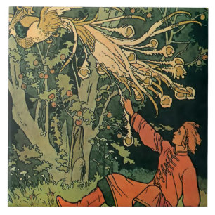 Carreau “L'Oiseau de feu” Illustration de conte de fées pa