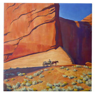 Carreau “Lonesome Journey”  l'art occidental de Maynard Di
