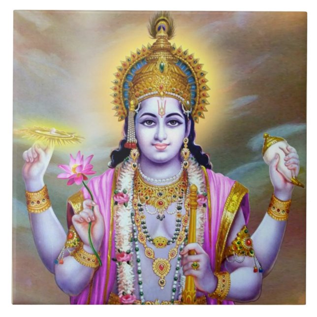 Carreau Lord Vishnu Floral Art (Devant)