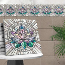 Lotus Flower Mosaic Art