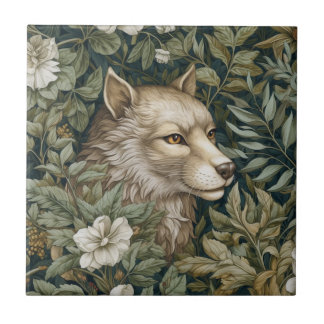 Carreau Loup Art nouveau en feuille