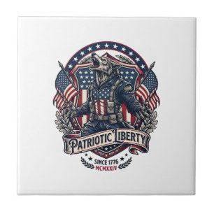 Carreau Loup-garou patriotique Patriote Horreur Monstre Pa
