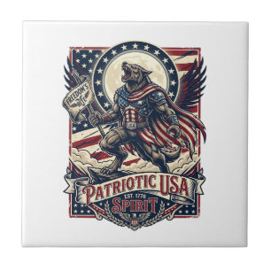 Carreau Loup-garou patriotique Patriote Horreur Monstre Pa