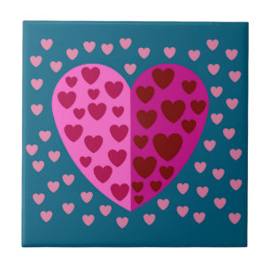 CARREAU LOVE HEART COLORFULL TILE CÉRAMIQUE