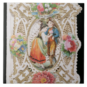 Carreau Love, Innocence, Valentine card, c.1870 (colour li