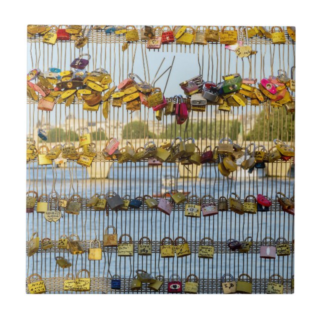 Carreau Love padlocks sur Pont de Solferino - Paris, Franc (Devant)