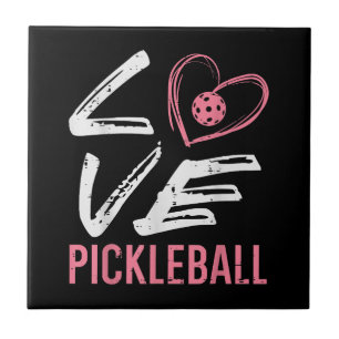 Carreau Love Pickleball Coeur Pickle Ball Femmes Filles En