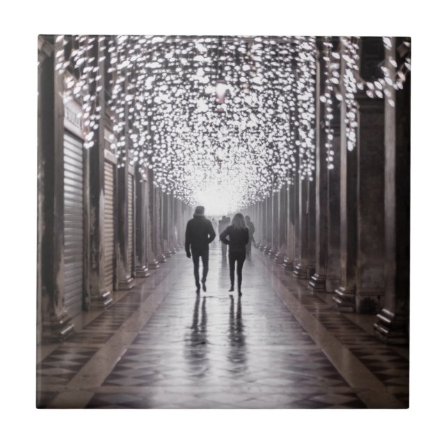 Carreau Lumière, ombres et symétrie - sépia (Devant)