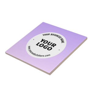 Carreau Lumière subtile violet Ombre et logo de votre entr