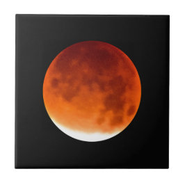 Carreau Lune rouge se levant