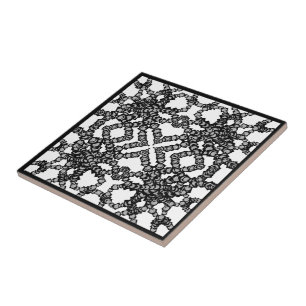 Carreau Lunes Grises En Boîtes Noires Art Moderne