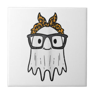 Carreau Lunettes de fantôme d'Halloween mignonnes
