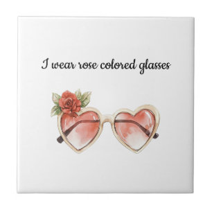 Carreau Lunettes de soleil de couleur rose