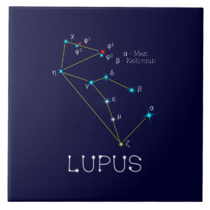 Carreau Lupus de constellation de l'hémisphère sud