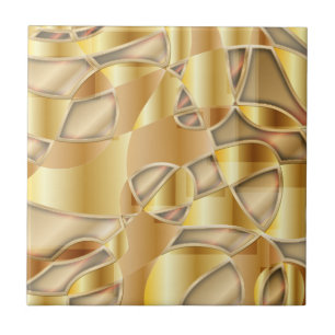 Carreau Luxueux Gold Metallic Collage Art Composition
