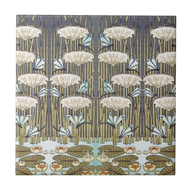 Carreau Lys d'eau, libellules, Marais Art Nouveau (Devant)