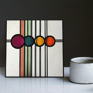 Carreau Mackintosh Art Déco Abstrait Floral Décor Cer