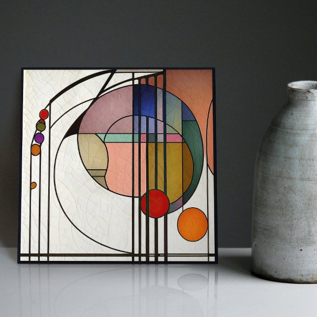 Carreau Mackintosh Art Déco Décor Abstrait Floral (Créateur téléchargé)