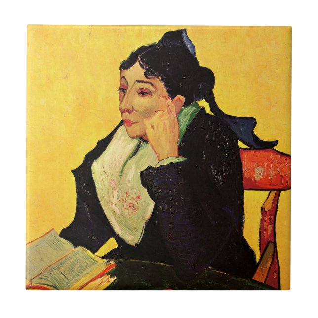 Carreau Madame Ginoux avec des livres de Vincent van Gogh (Devant)