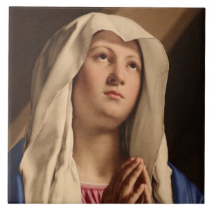 Carreau Madone priant (Vierge Marie) (Art chrétien)