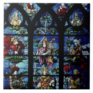 Carreau Madonna et enfant avec les anges et le reflec de