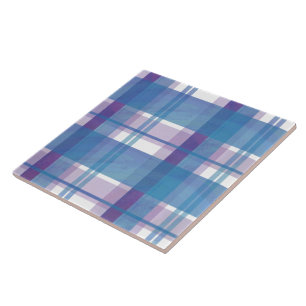 Carreau Madras Plaid Blue et Purple
