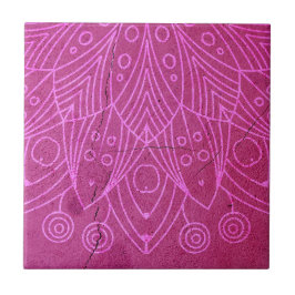 Carreau Magenta Mandala Zen Rustic Corps Esprit Esprit
