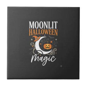 Carreau Magie de l'octobre sous la lune d'Halloween