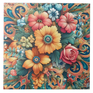 Carreau Magnifique bouquet de fleurs