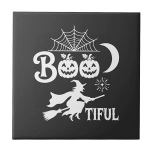 Carreau Magnifique modèle de sorcière d'Halloween sous la