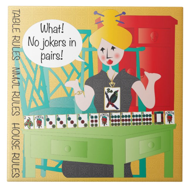 Carreau Mah Jongg Dit Pas De Jokers (Devant)