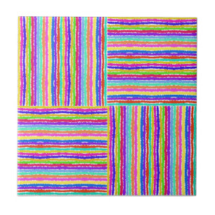 Carreau Main tissée en panier coloré