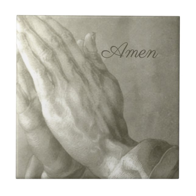 Carreau Mains de prière Amen (Devant)