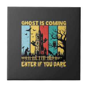 Carreau Maison Hantée Halloween Sorcière Chouette Arrivée