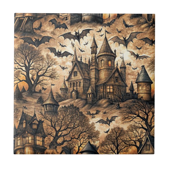 Carreau Maison hantée vintage (Devant)