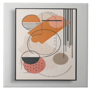 Carreau Maîtrise géométrique du milieu du siècle n° 8