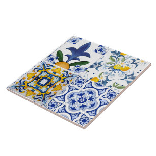 Carreau Majolica, agrumes, tuiles méditerranéennes