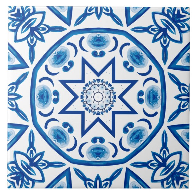 Carreau Majolica, Carrelage sicilien, Carrelage en céramiq (Devant)