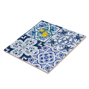 Carreau Majolica, tuiles, citrons, tuiles siciliennes 